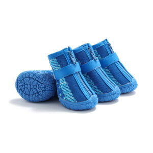 Breathable Dog Shoes with Zipper Quick & Easy to Put On Breathable zipper dog shoes with straps, easy-on-off small dog shoes for comfortable daily wear.