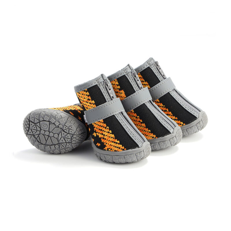 Secure Zipper & Straps Dog Booties Anti-Slip Summer Protection Protective dog shoes with zipper and straps designed for outdoor walking and hiking on hot pavement.