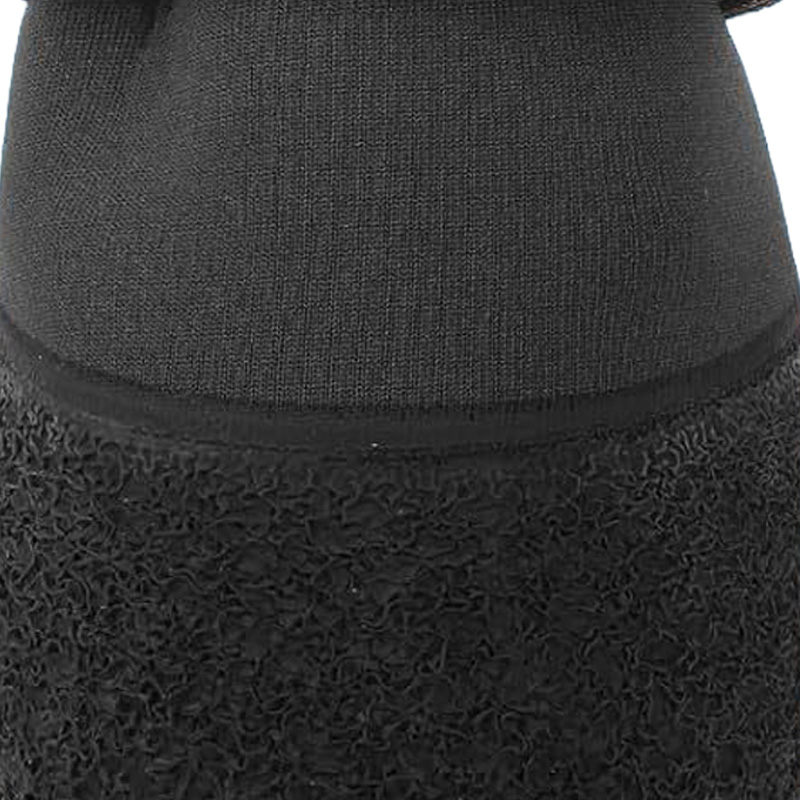 Micro look at the tight, seamless interlocking edge bond of lightweight flexible shoes for dogs upper and sole.