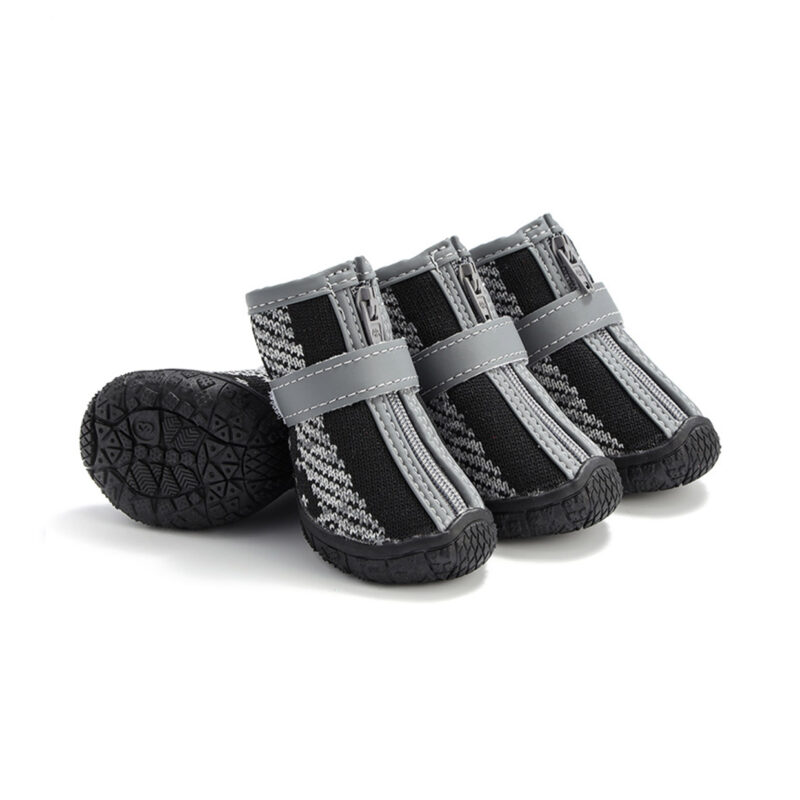 Hot Pavement Dog Shoes Keep Paws Cool with Breathable Mesh Outdoor dog shoes for hot pavement featuring breathable mesh material and secure zipper closure for summer.