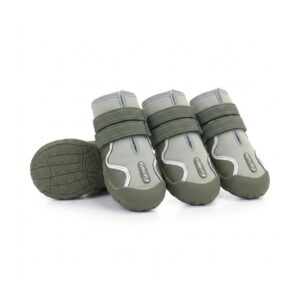 Green Stay-On Sports Dog Shoes Pack Lime and dark green stay-on shoes for large dogs featuring a clean minimalist profile and olive green double security bands.