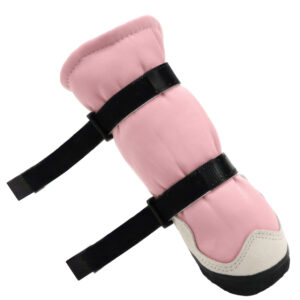 All-Weather Protective Shoes Open Strap View Front view of all-weather protective shoes with open adjustable magic straps demonstrating easy slip-on access.