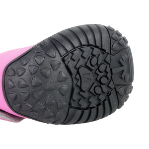 Anti-Slip Large Dog Boots Multi Terrain Tread Matrix High-traction black rubber base on anti-slip large dog boots displaying a deep geometric tread grip matrix pattern.