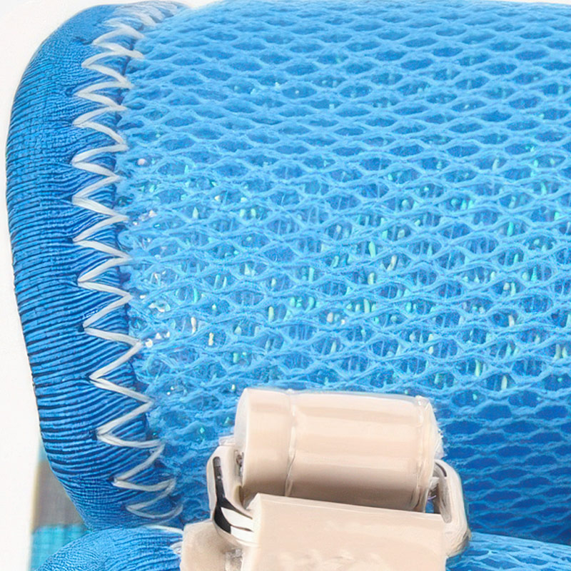 Macro view of the multi layered mesh framework on breathable mesh dog shoes showcasing the heavy duty lock stitching.