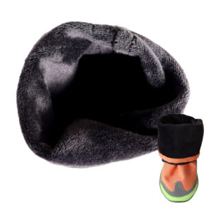 Fleece Lined Winter Dog Boots Plush Padding Thick plush black interior lining inside fleece lined winter dog boots ensuring premium cold insulation warmth.