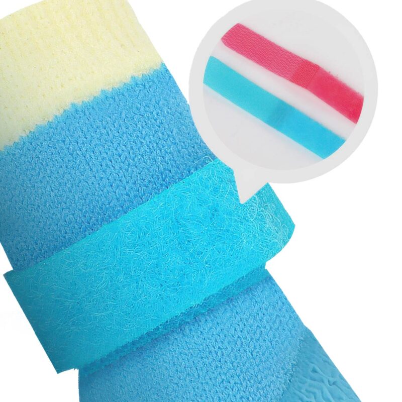 Macro close-up view of the high-density micro-hook closure loop on flyknit breathable dog socks.
