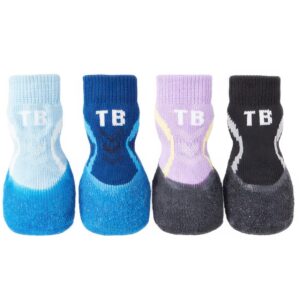 Four color choices of scratch-proof furniture protectors aligned neatly in light blue, dark blue, purple, and black.