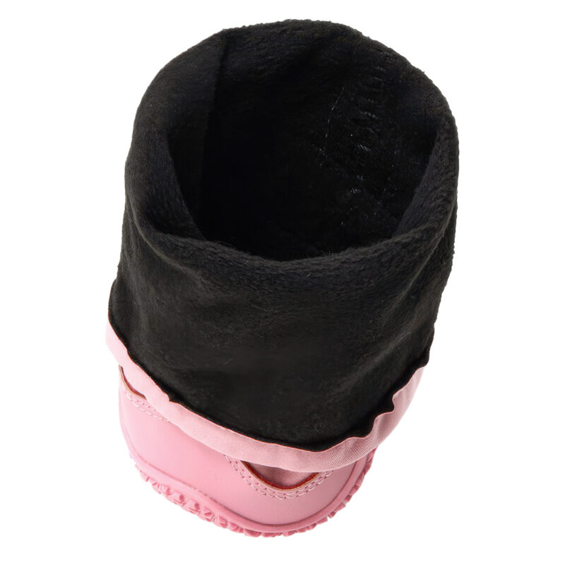 Soft Fleece Lined Boots Thermal Interior Detail Close-up of the plush black insulating lining inside soft fleece lined boots for superior winter warm comfort.