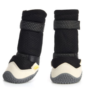 Tall-shaft Summer Dog Boots with Secure Double Hook-and-loop Closure Bands Front and side view of summer dog boots for large dogs with dual-strap high-shaft protection.