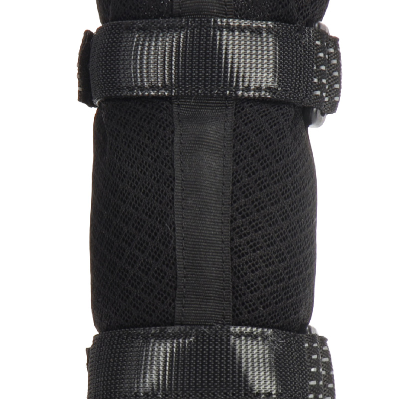 Rear view of summer dog boots for large dogs showing the reinforced nylon spine webbing structure.