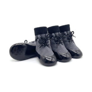 Denim blue scratch-proof paw protectors with heavy-duty black fastening ropes and high-stretch cuffs.